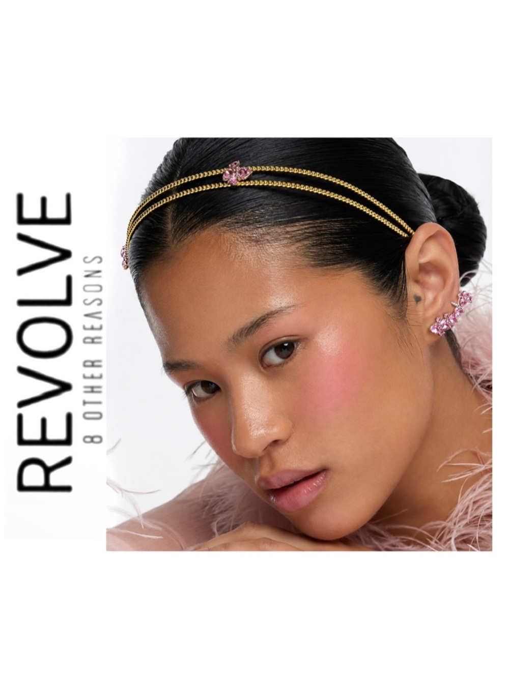 Revolve x 8 Other Reasons Wicked Blossom Headband in Gold